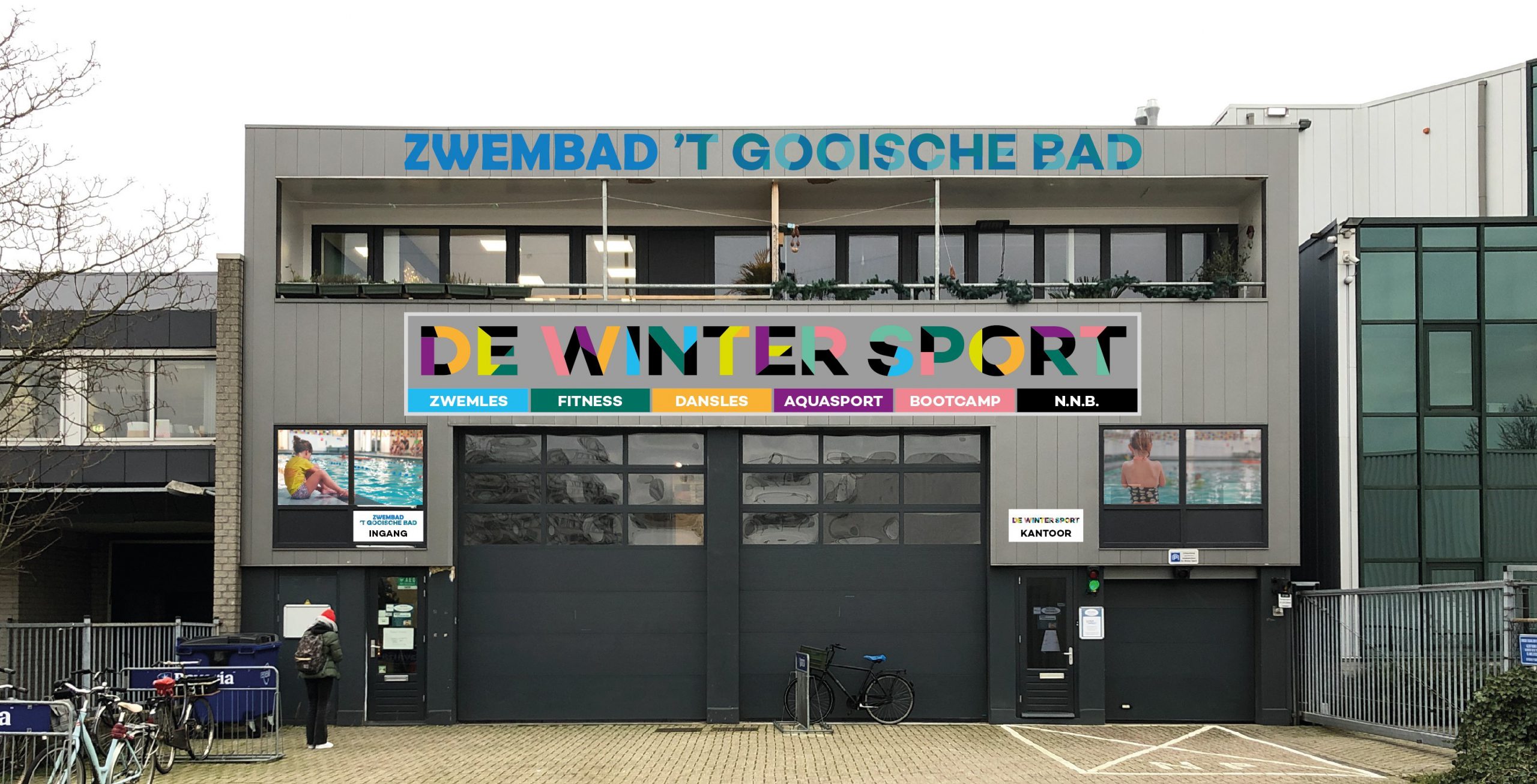 Signing zwembad t Gooische bad de Winter sport