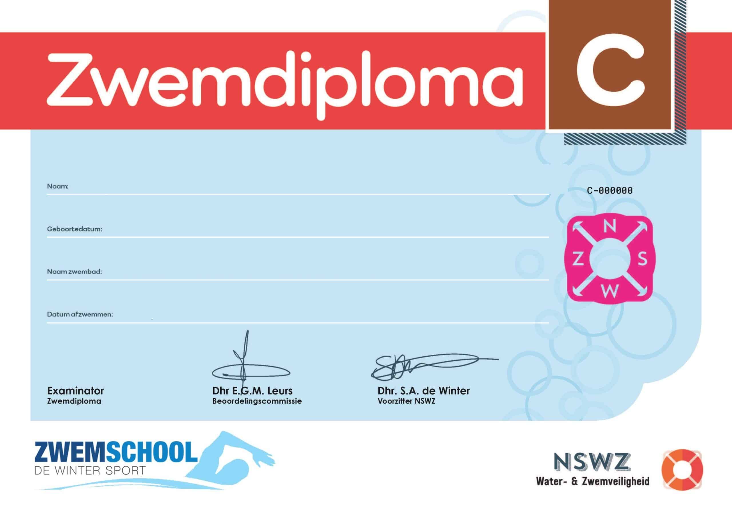 NSWZ Diploma C – voorbeeld