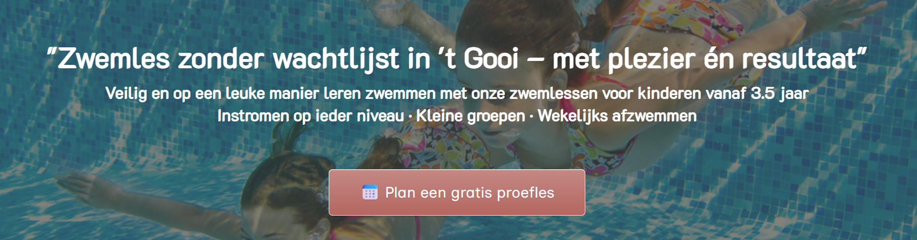 Zwemles zonder wachtlijst